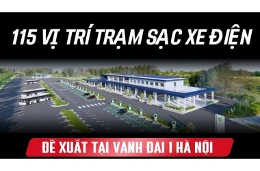 Hà Nội đề xuất 115 vị trí trạm sạc xe điện tại vành đai 1
