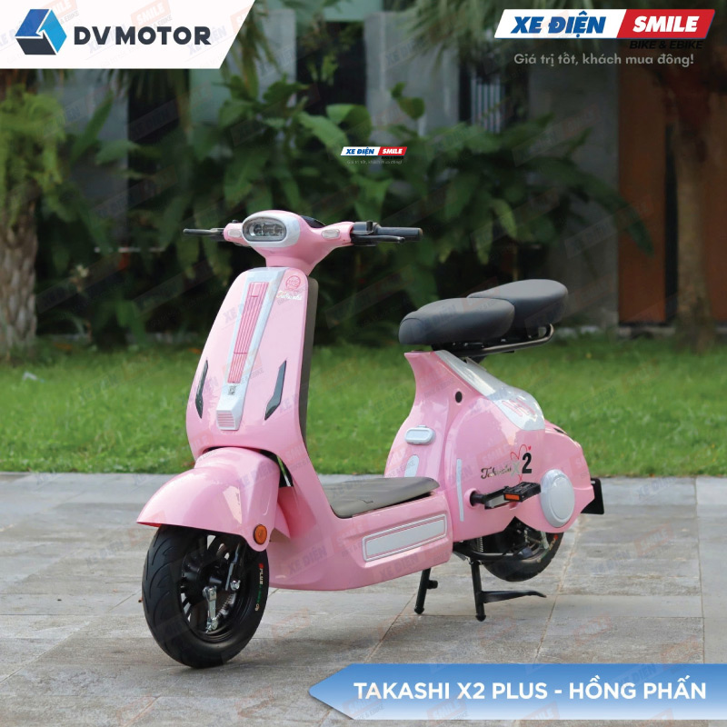 xe-dien-takashi-x2-plus-mau-hong-phan-018416f7-aa19-4ca2-b7b7-0e5efe543514 Takashi X2 Plus 5 Bình chính là lựa chọn lý tưởng cho đối tượng khách hàng ưa chuộng sự di chuyển linh hoạt