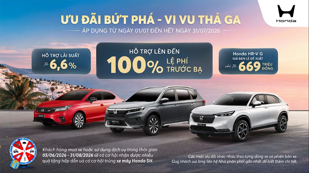 Honda Việt Nam ưu đãi bứt phá – vi vu thả ga - 1
