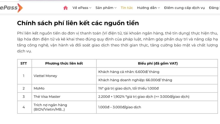 1787030269-6382c5d894-5_5_5_20af851e2a1c85983a9c-1039-width740height417 Các nguồn tiền liên kết tài khoản ePass. Ảnh: Chụp màn hình