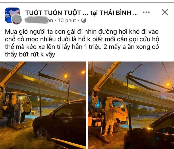 1787626671-3fd47d26cb-937-9612-5-n-2688-width740height633 Một chia sẻ của người dùng mạng xã hội gây tranh cãi trái chiều về việc cứu hộ ô tô. Ảnh chụp màn hình