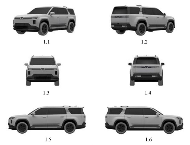 2 mẫu SUV lớn của VinFast từng được đăng ký bảo hộ kiểu dáng công nghiệp. Ảnh: NOIP
