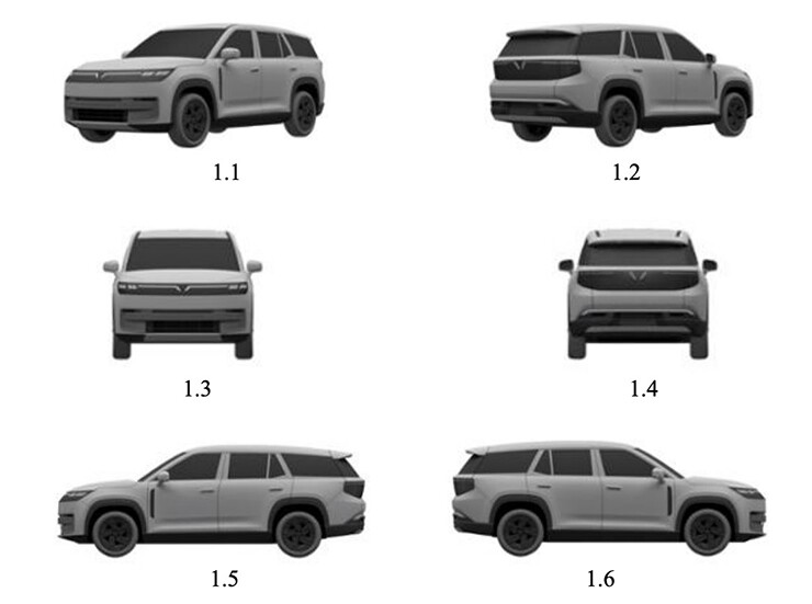 2 mẫu SUV lớn của VinFast từng được đăng ký bảo hộ kiểu dáng công nghiệp. Ảnh: NOIP