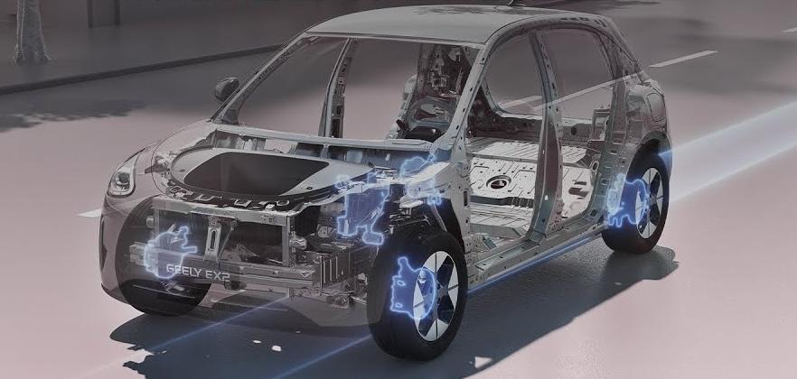 Geely EX2 sở hữu nền tảng GEA trứ danh của Geely.