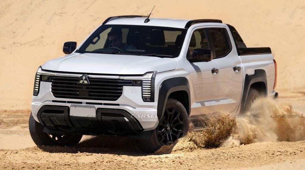Mitsubishi Triton có thể "vay mượn" thiết kế của Pajero mới.
