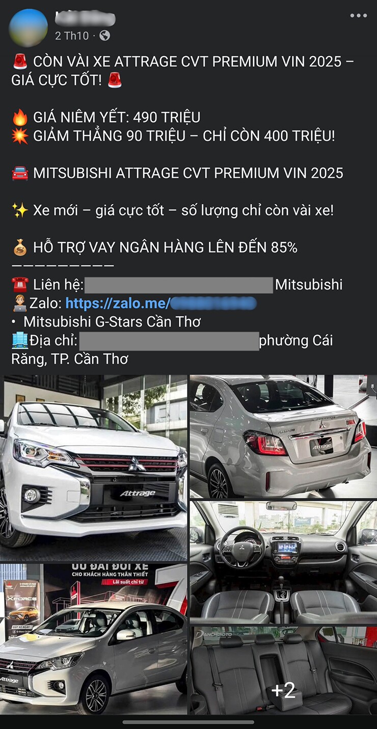 Giá Mitsubishi Attrage "tạo đáy" mới, giảm gần trăm triệu đồng - 1