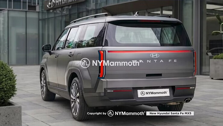 Bản dựng dự đoán thiết kế của Hyundai Santa Fe facelift. Ảnh: NYMammoth
