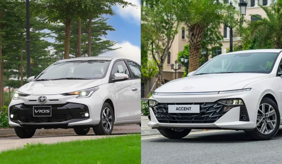 so-sanh-huyndai-accent-va-toyota-vios-1792759235-591-width960height560 Toyota Vios và Hyundai Accent là hai mẫu sedan nhỏ gọn.