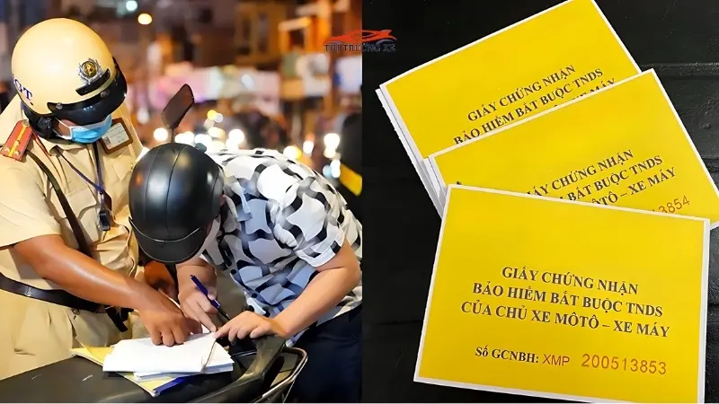 Không có bảo hiểm xe máy bị phạt bao nhiêu