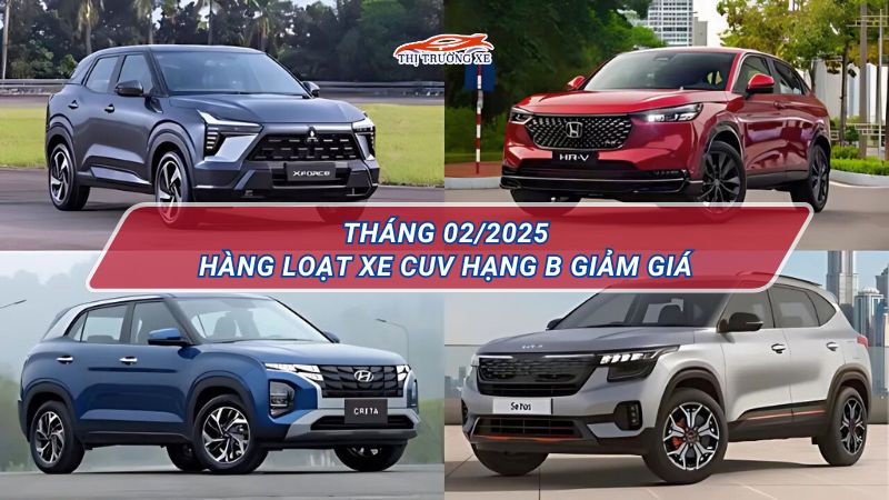 CUV hạng B giảm giá trong tháng 2 năm 2025