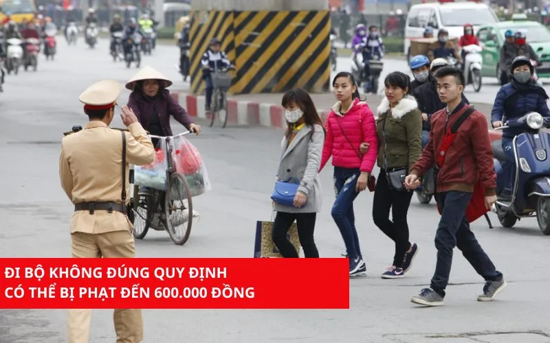 Mức phạt người đi bộ vi phạm giao thông năm 2025