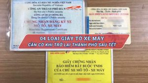 4 laoij giấy tờ xe máy cần có khi trở lại sau Tết