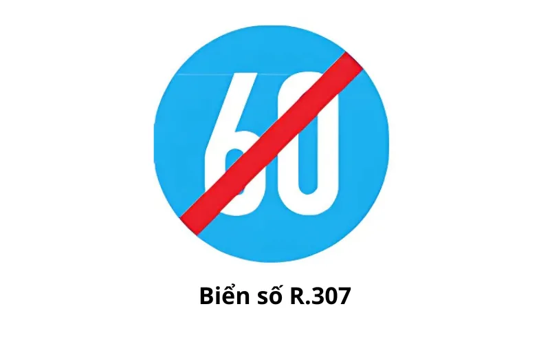 Biển số R.307 "Hết tốc độ tối thiểu"