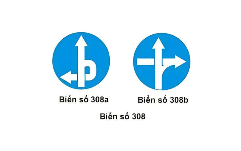 Biển số R.308 (a, b) "Tuyến đường cầu vượt cắt qua"