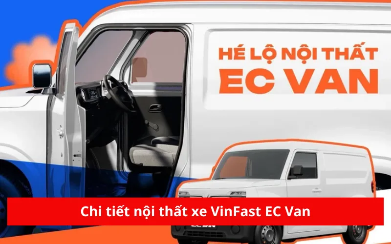VinFast EC Van lần đầu hé lộ nội thất bên trong