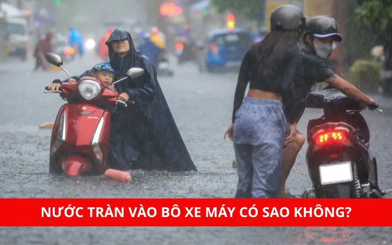 Nước vào bô xe máy có sao không? Xử lý như thế nào?