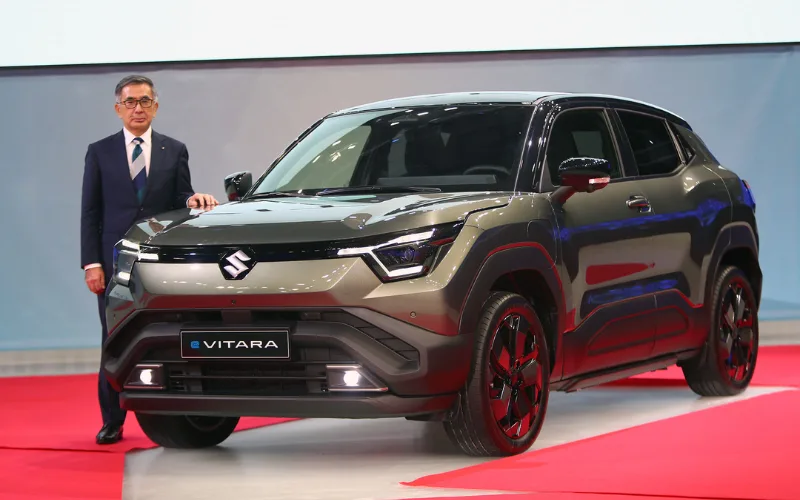 Ngoại thất xe Suzuki e Vitara 2025 khá khỏe khoắn mặc dù là một dòng xe thuần điện