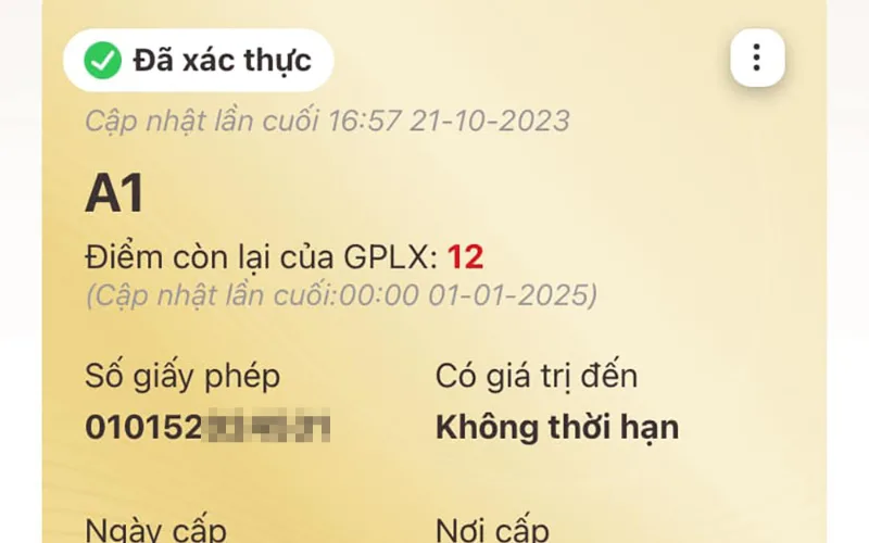 Các lỗi vi phạm bị trừ 10 điểm bằng lái xe