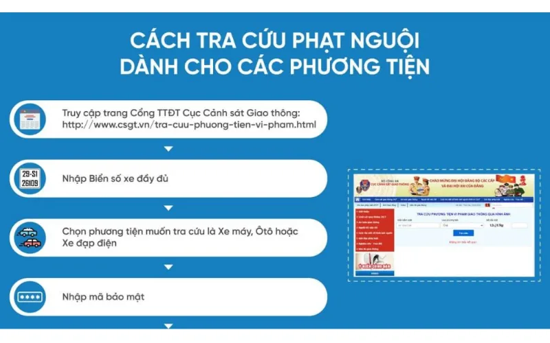 Cách tra cứu phạt nguội mới nhất năm 2025