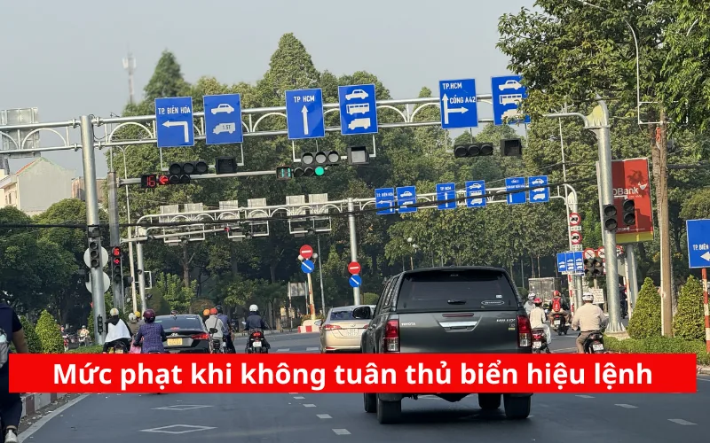 Mức phạt khi không tuân thủ biển hiệu lệnh