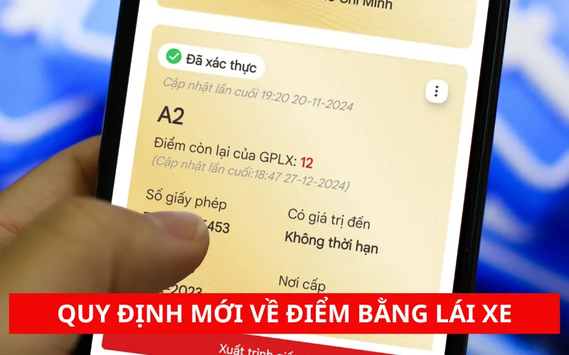 Quy định về điểm bằng lái xe