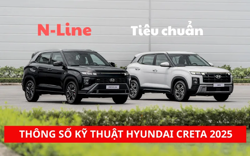 Thông số kỹ thuật Hyundai Creta 2025: Kích Thước, Động Cơ và An Toàn